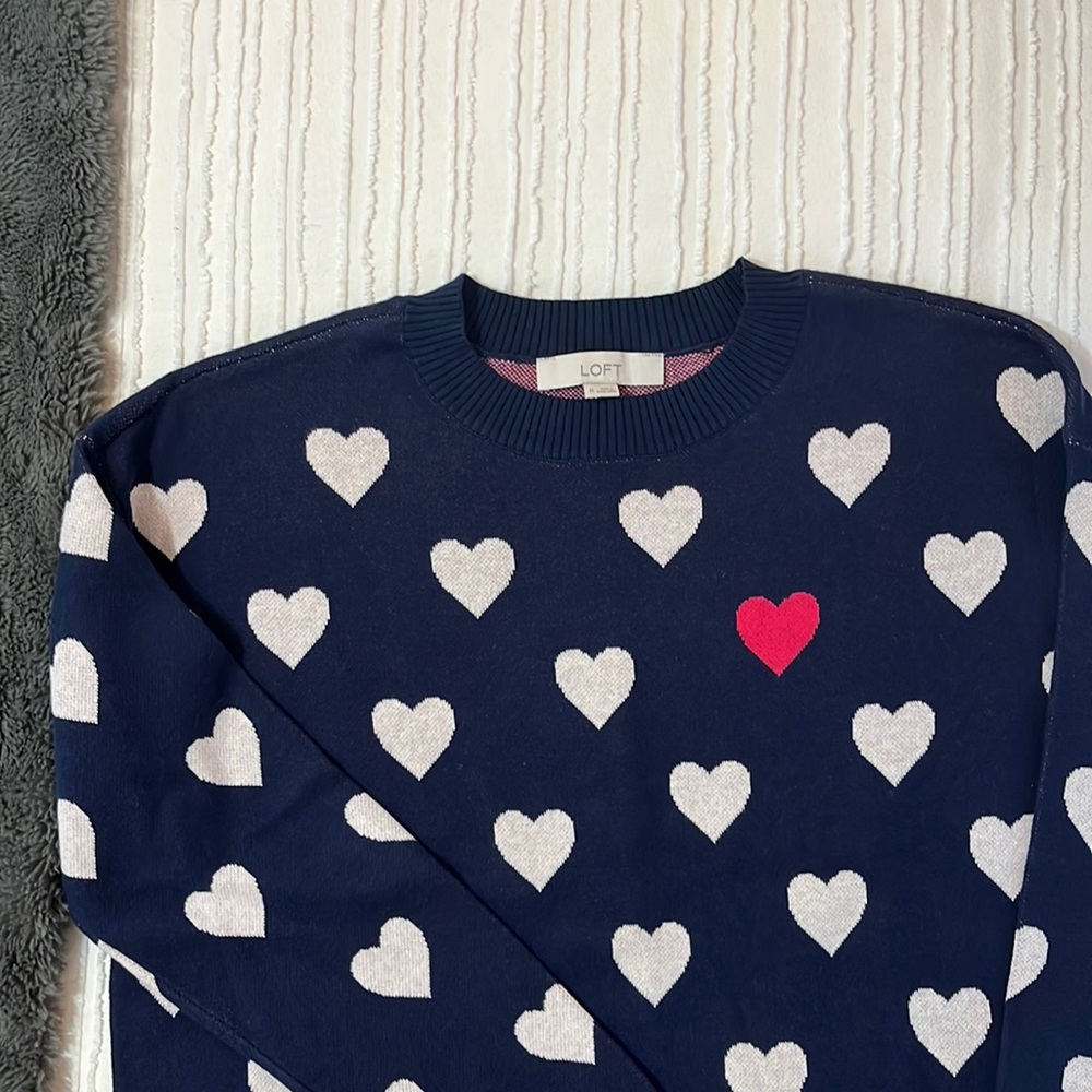 Loft heart sweater